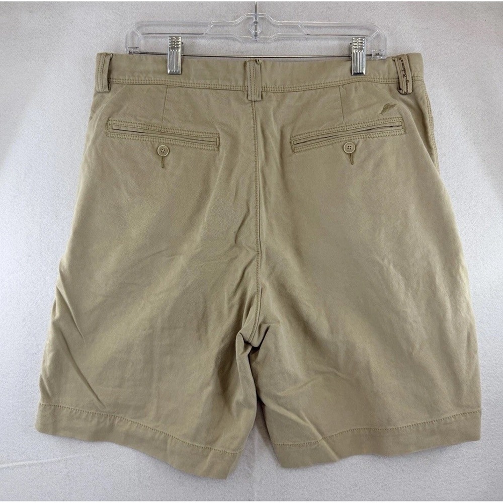 Tommy Bahama Men's Beige Chino Shorts Cotton Blend Pockets Flat Front Size 34 - Picture 2 of 7